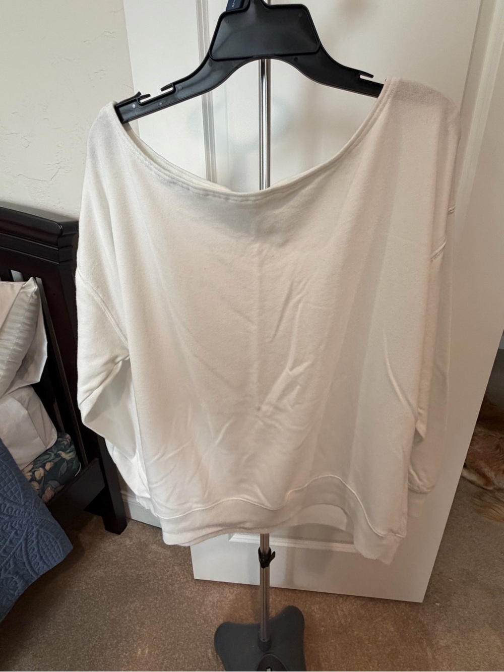 Hollister Off-White Boatneck Sweatshirt